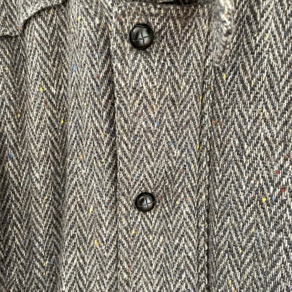 Vintage Members Only Tweed Jacket Mens 42 Large Gray Quilted Lining Retro 80s - Picture 2 of 13